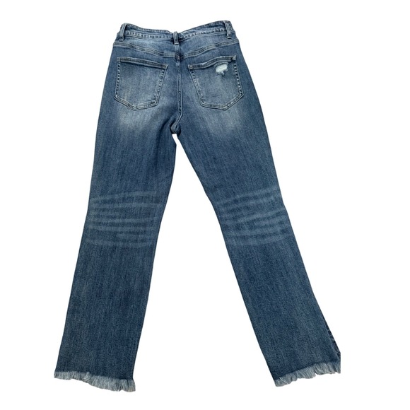 Flying Monkey Women's Distressed Frayed Hem Straight Leg Jeans Size 28 - Picture 2 of 4
